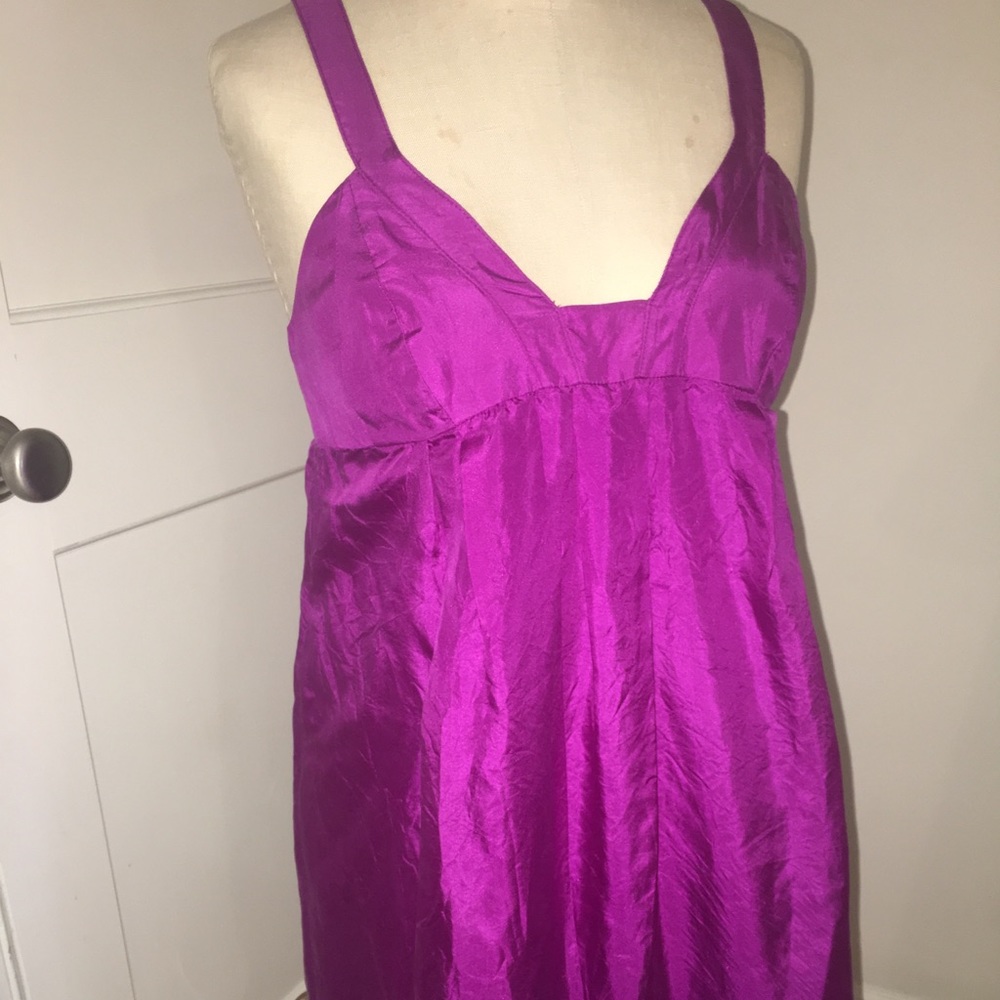 Purple silky mini dress!
